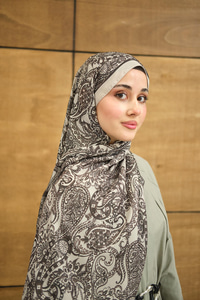 Etnik Yaprak Desen Şal Taş