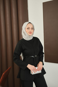 Femuarlı Scuba Takım Siyah