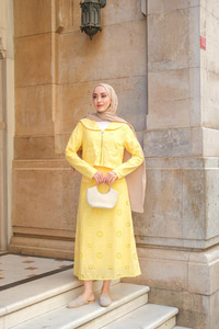 Fermuar Detay Etekli Takım Sarı