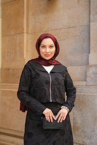 Fermuar Detay Etekli Takım Siyah