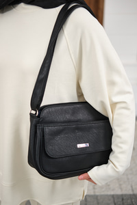 Fermuar Detaylı Çanta Siyah