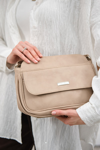 Fermuar Detaylı Çanta Vizon