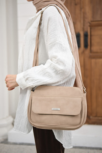 Fermuar Detaylı Çanta Vizon