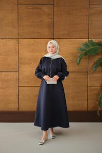 Fermuarlı Etekli Takım Lacivert