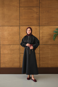 Fermuarlı Etekli Takım Siyah