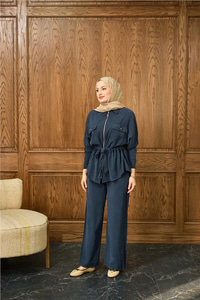 Fermuarlı İkili Takım Lacivert