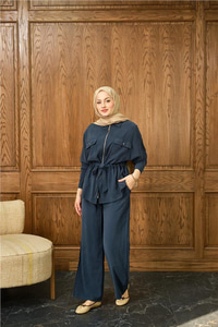 Fermuarlı İkili Takım Lacivert