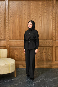 Fermuarlı İkili Takım Siyah