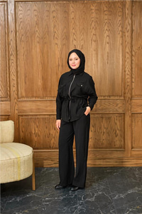 Fermuarlı İkili Takım Siyah