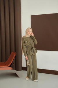 Fermuarlı İkili Takım Yeşil