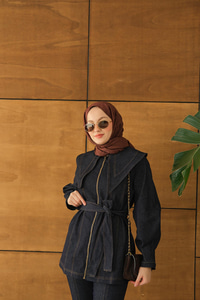 Fermuarlı Kot Takım Lacivert