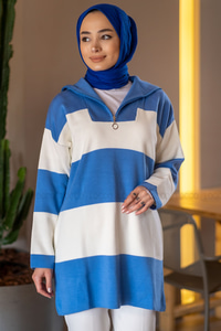 Uygun Fiyatlı FERMUARLI TRIKO KAZAK INDIGO MAVI | Loccomoda.com 