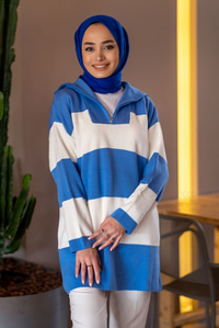 Uygun Fiyatlı FERMUARLI TRIKO KAZAK INDIGO MAVI | Loccomoda.com 