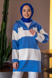 Uygun Fiyatlı FERMUARLI TRIKO KAZAK INDIGO MAVI | Loccomoda.com 