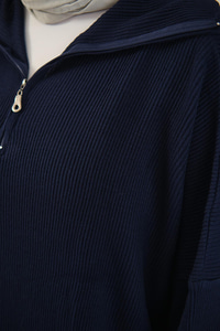 Fermuarlı Triko Takım Lacivert