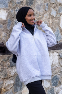 Uygun Fiyatlı FERMUARLI UC IPLIK SWEAT GRI | Loccomoda.com 