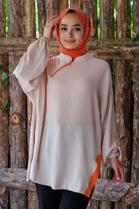 Uygun Fiyatlı FERMUARLI YIRTMAC DETAY TUNIK | Loccomoda.com 