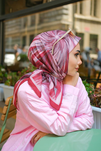 Fırça Desen Soft Eşarp Bordo