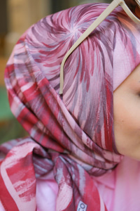 Fırça Desen Soft Eşarp Bordo