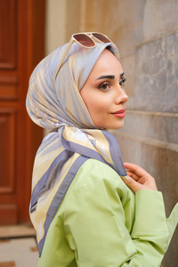 Fırça Desen Soft Eşarp Sarı