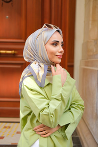 Fırça Desen Soft Eşarp Sarı