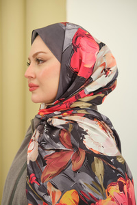 Fırça Desen Soft Şal Antrasit