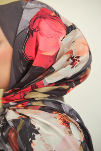 Fırça Desen Soft Şal Antrasit