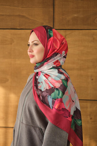 Fırça Desen Soft Şal Bordo