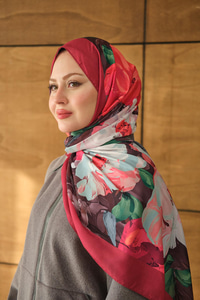 Fırça Desen Soft Şal Bordo