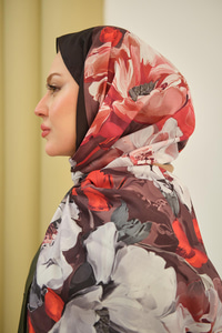 Fırça Desen Soft Şal Haki Yeşil