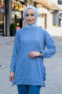 Uygun Fiyatlı FIRFIR DETAY TUNIK BEBE MAVI | Loccomoda.com 