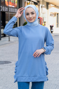 Uygun Fiyatlı FIRFIR DETAY TUNIK BEBE MAVI | Loccomoda.com 