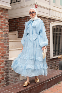 Fırfrı Detaylı Takım Mavi