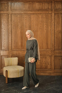 Fitilli İkili Takım Siyah