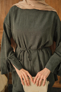 Fitilli İkili Takım Siyah