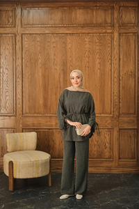 Fitilli İkili Takım Siyah