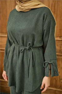 Fitilli İkili Takım Zümrüt Yeşil