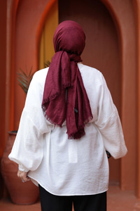 Fitilli Oversize Gömlek Beyaz