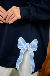 Fiyonk Nakışlı Tunik Lacivert