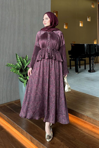 Freddy Desenli Piliseli Etekli Takım Bordo