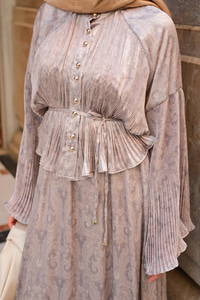 Freddy Desenli Piliseli Etekli Takım Gri