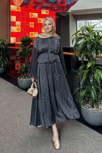 Freddy Desenli Piliseli Etekli Takım Lacivert