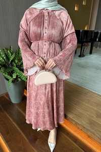 Freddy Desenli Piliseli Etekli Takım Pudra