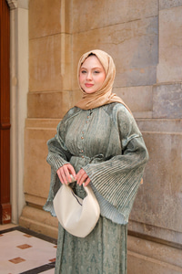 Freddy Desenli Piliseli Etekli Takım Su Yeşil