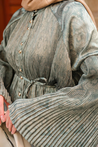 Freddy Desenli Piliseli Etekli Takım Su Yeşil