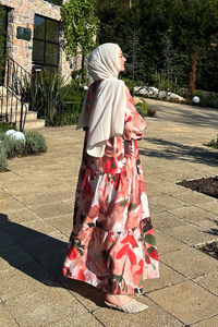 Freiruz Desen Elbise Kırmızı