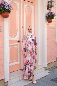 Freiruz Desen Elbise Pudra