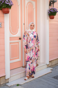 Freiruz Desen Elbise Pudra