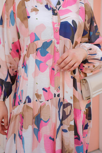 Freiruz Desen Elbise Pudra