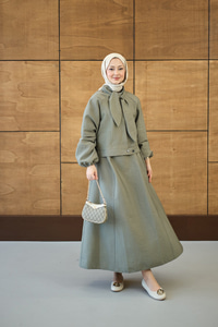 Fular Yaka Cupra Etekli Takım Yeşil